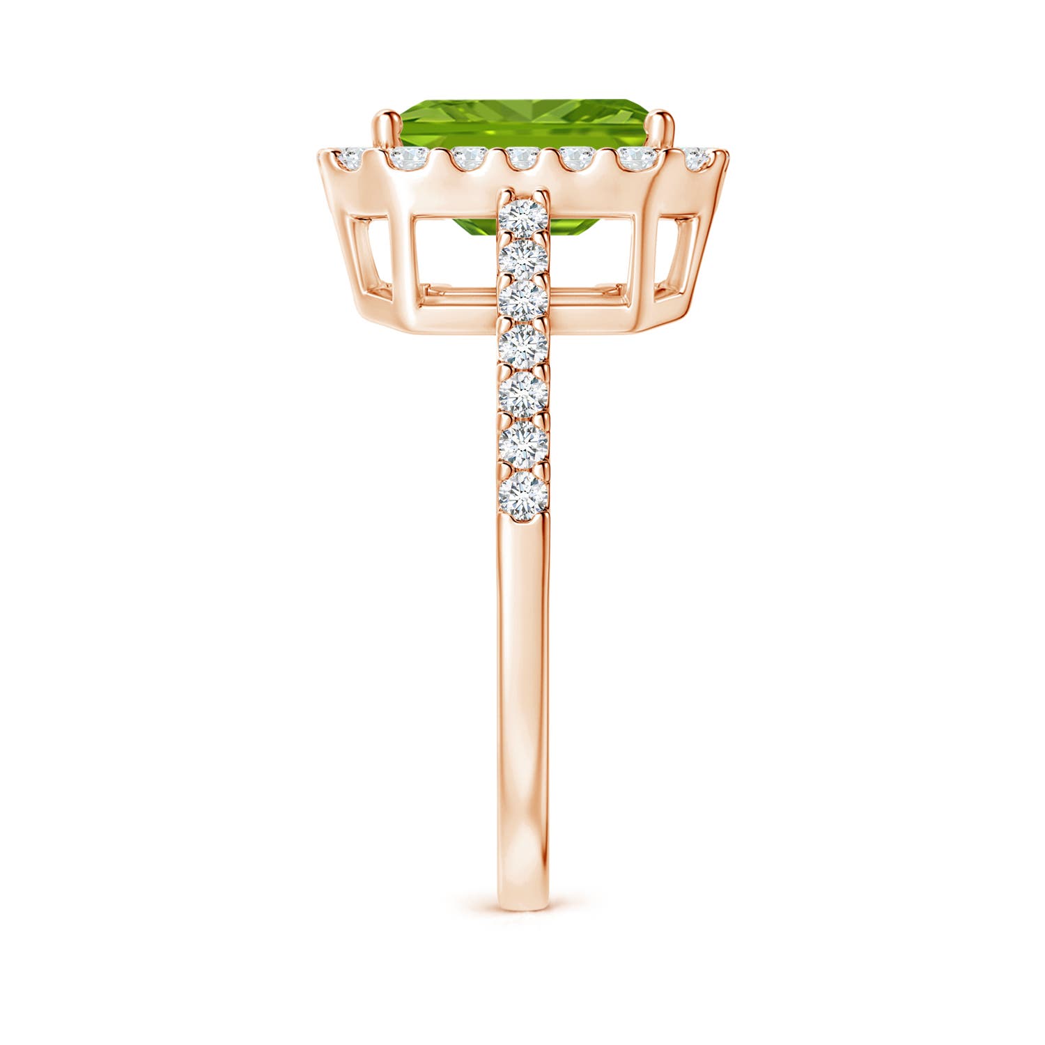 AAAA - Peridot / 2.83 CT / 14 KT Rose Gold