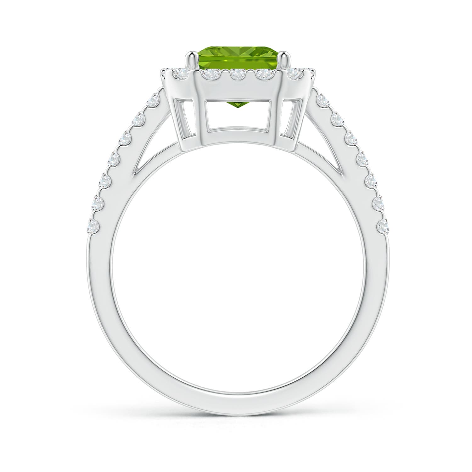 AAAA - Peridot / 2.83 CT / 14 KT White Gold