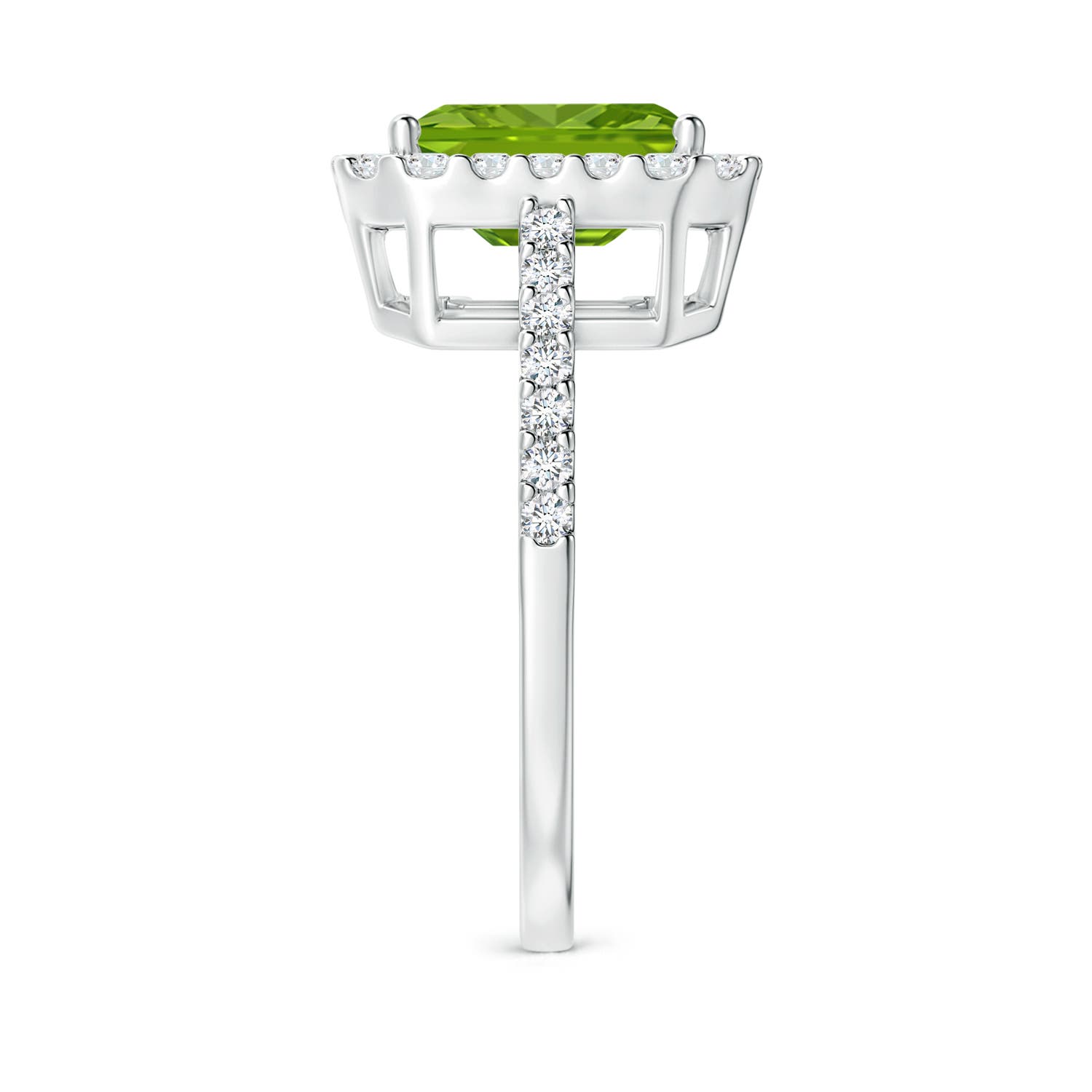 AAAA - Peridot / 2.83 CT / 14 KT White Gold