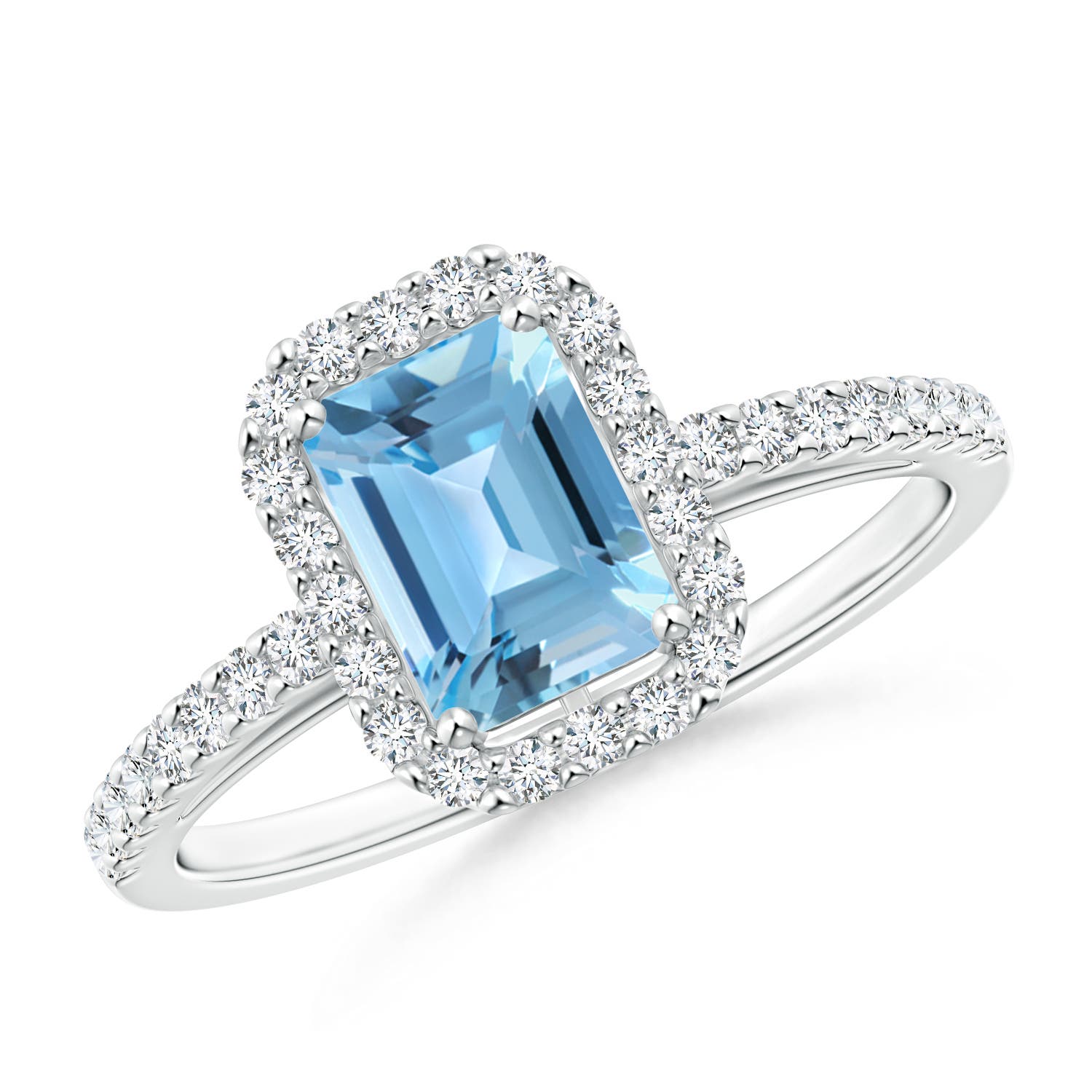 A - Swiss Blue Topaz / 1.53 CT / 14 KT White Gold