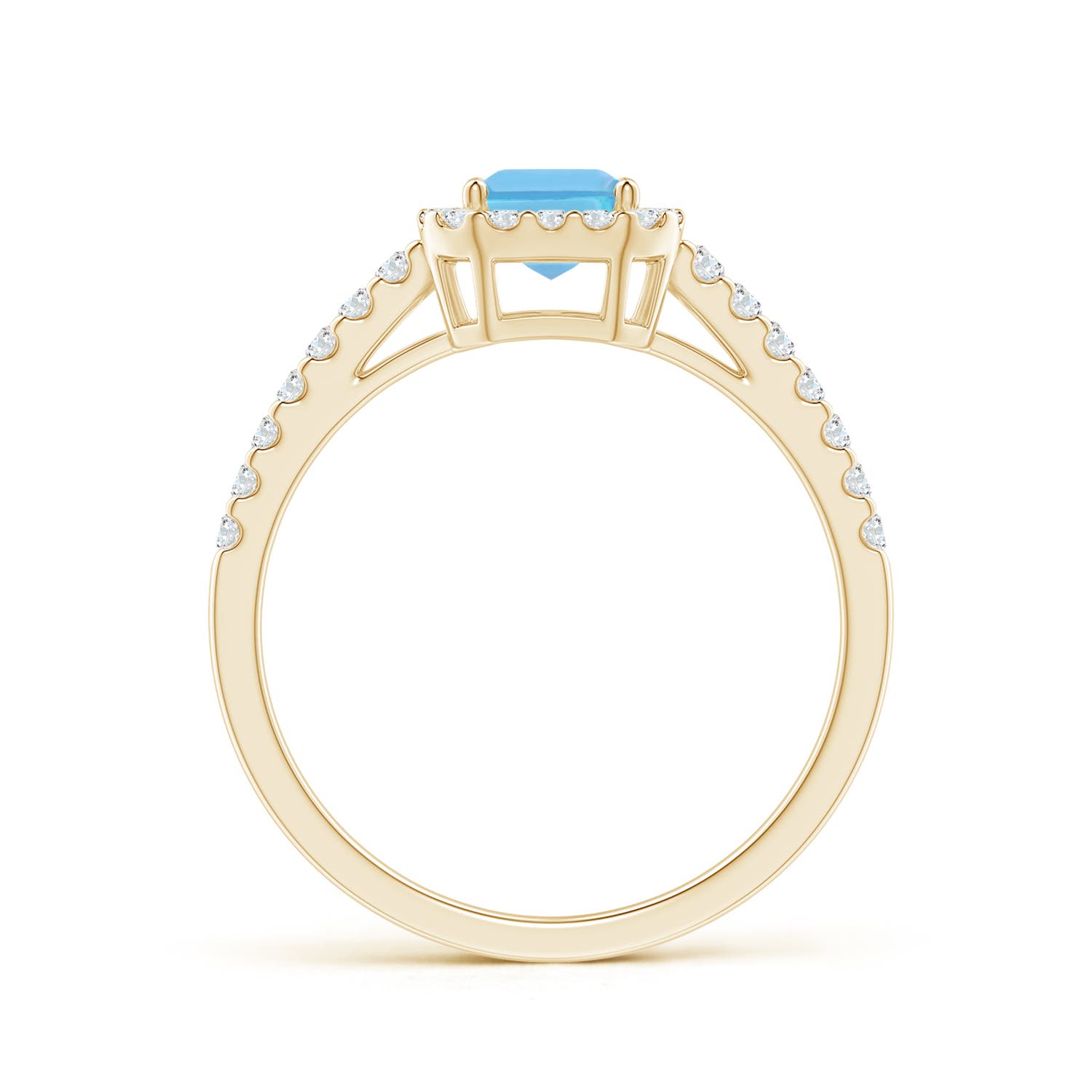 A - Swiss Blue Topaz / 1.53 CT / 14 KT Yellow Gold