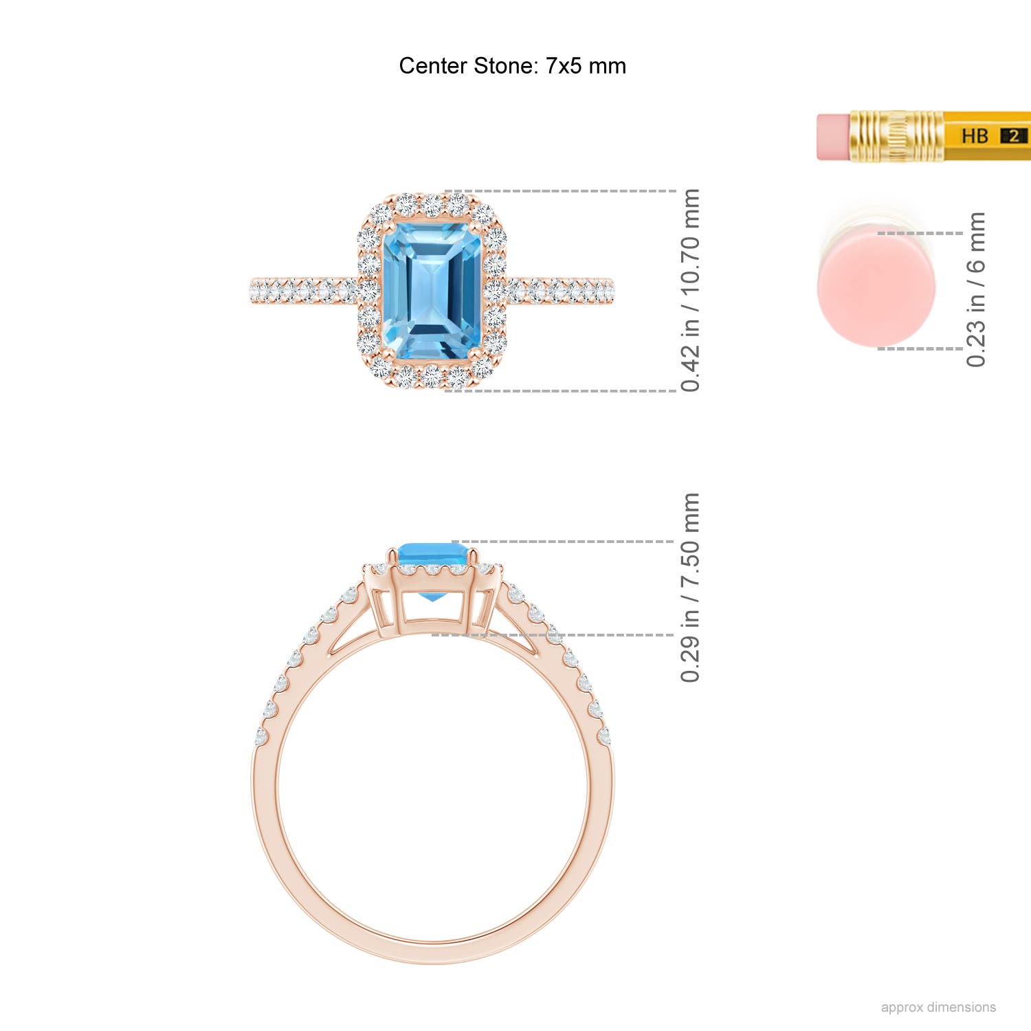 AA - Swiss Blue Topaz / 1.53 CT / 14 KT Rose Gold