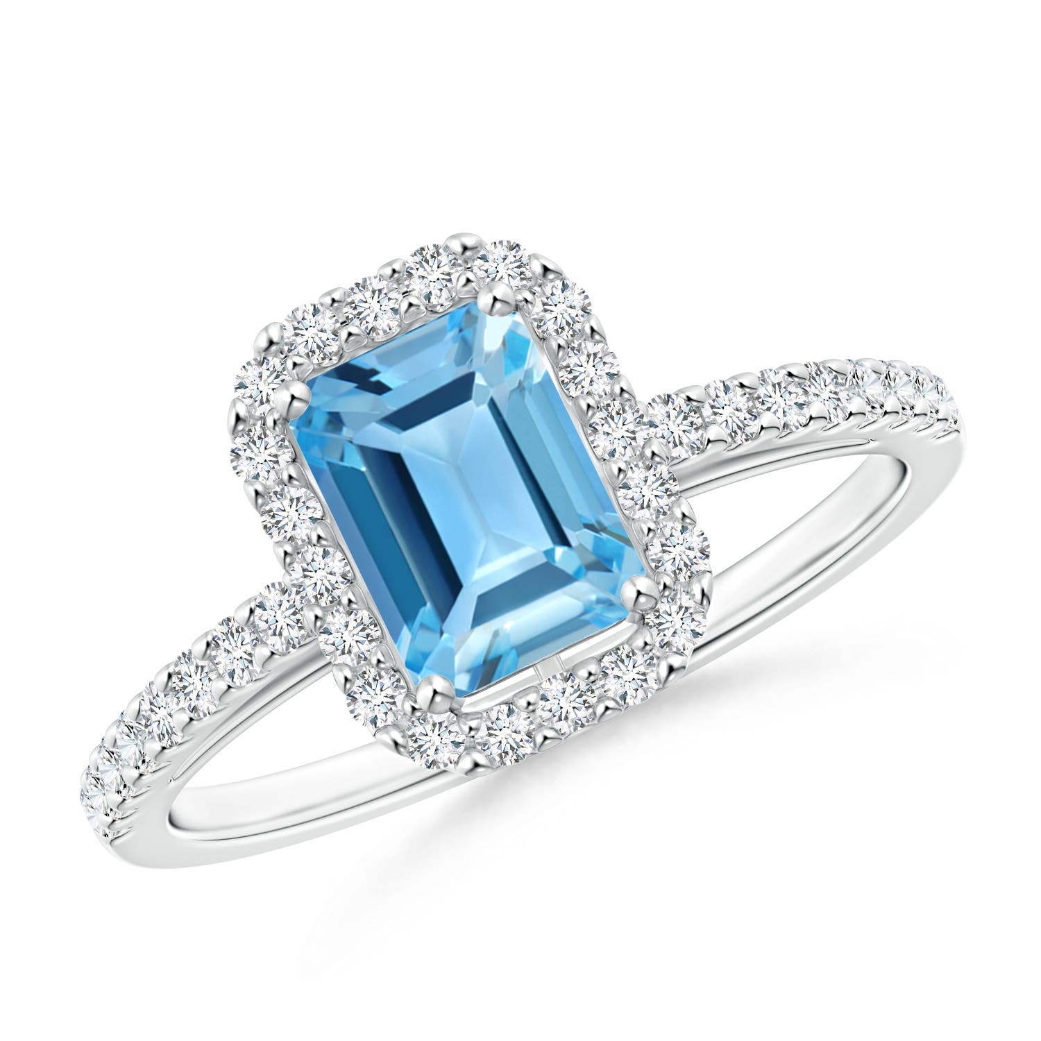 AA - Swiss Blue Topaz / 1.53 CT / 14 KT White Gold