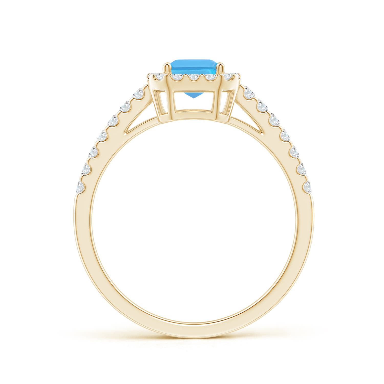 AA - Swiss Blue Topaz / 1.53 CT / 14 KT Yellow Gold