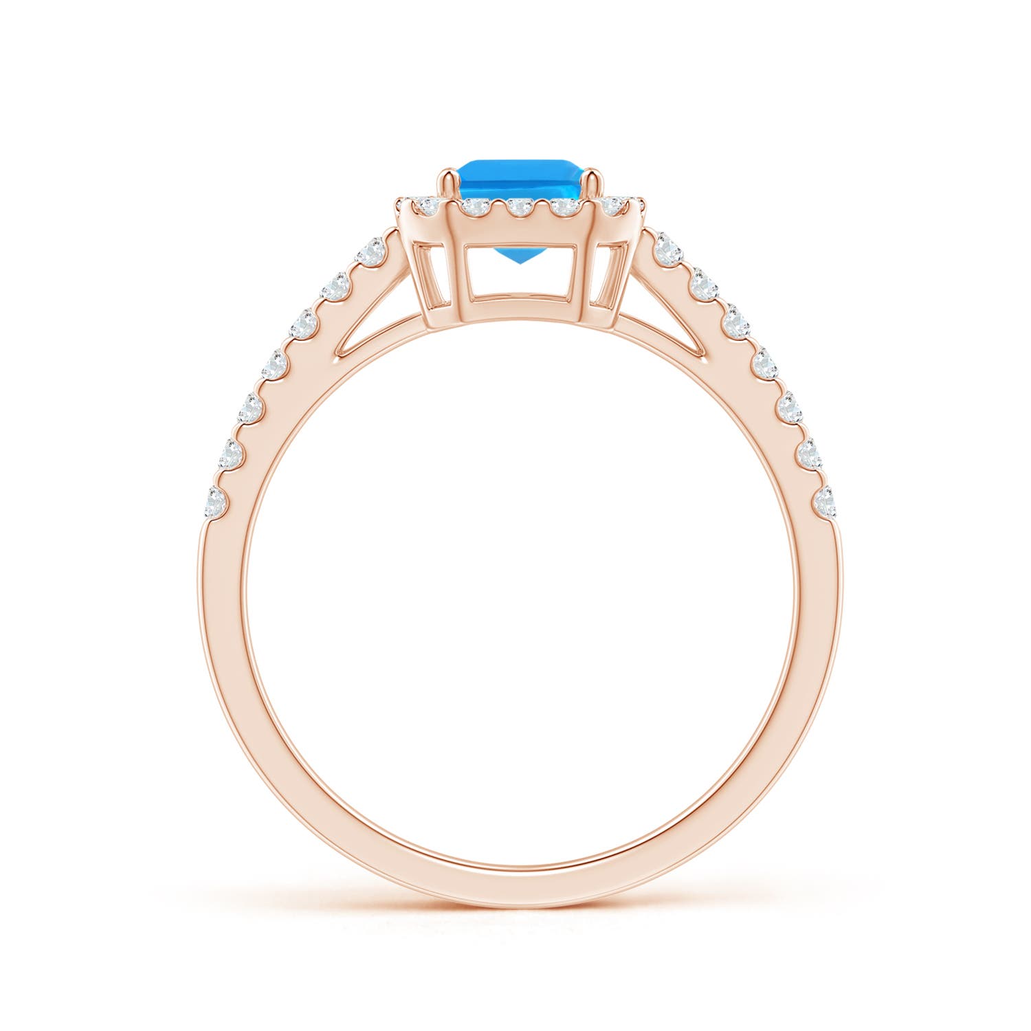 AAAA - Swiss Blue Topaz / 1.53 CT / 14 KT Rose Gold