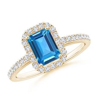 Emerald Cut AAAA Swiss Blue Topaz