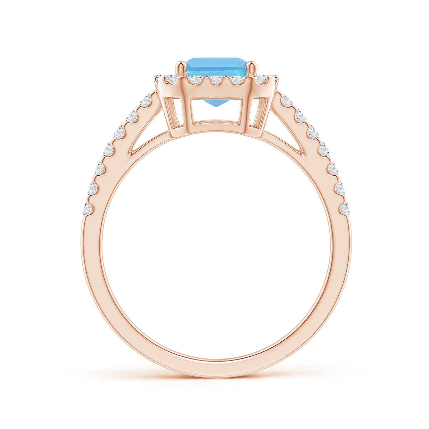 A - Swiss Blue Topaz / 2.36 CT / 14 KT Rose Gold