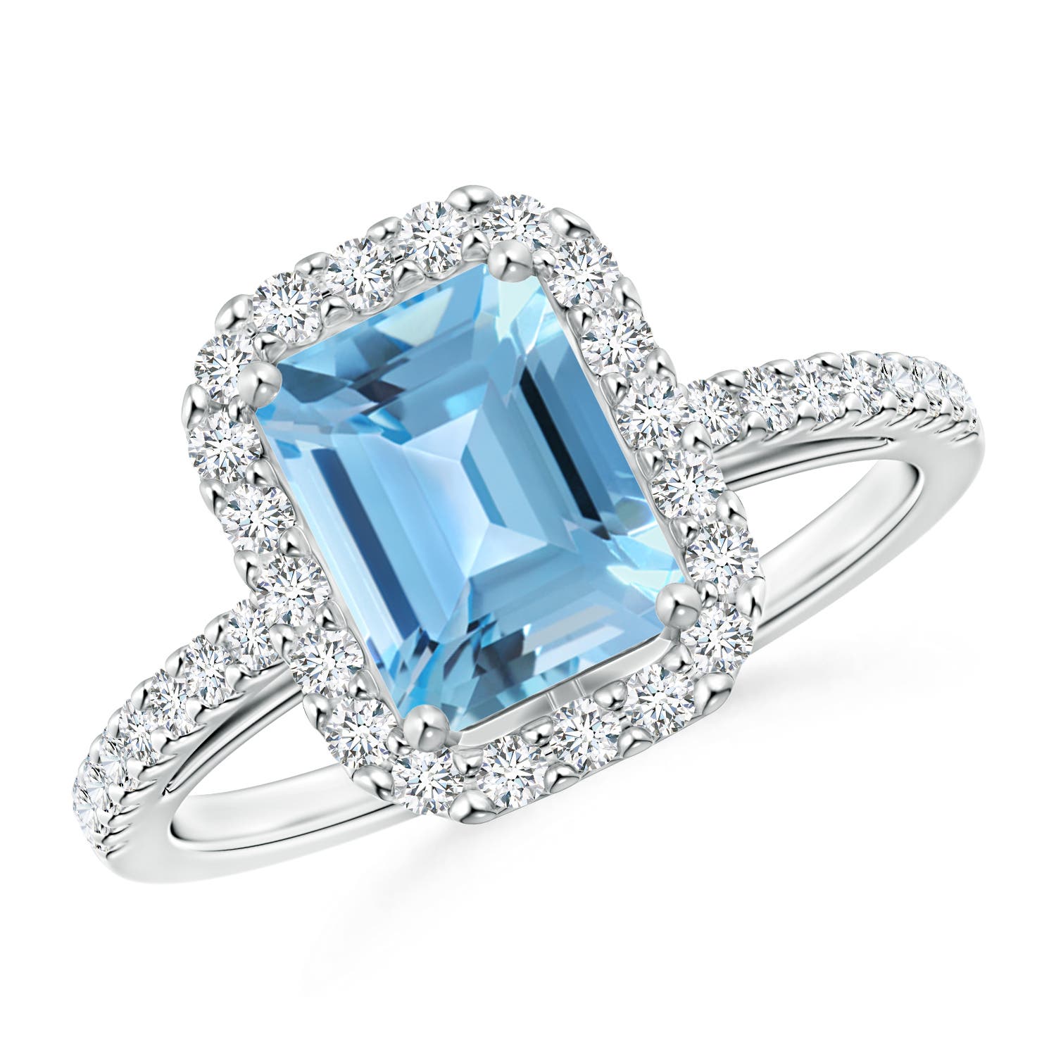 A - Swiss Blue Topaz / 2.36 CT / 14 KT White Gold