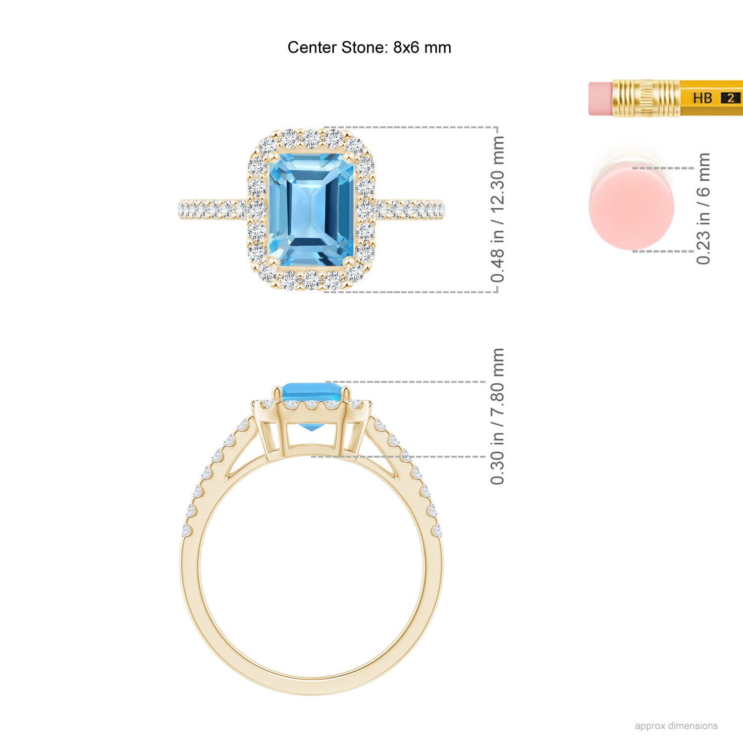 AA - Swiss Blue Topaz / 2.36 CT / 14 KT Yellow Gold