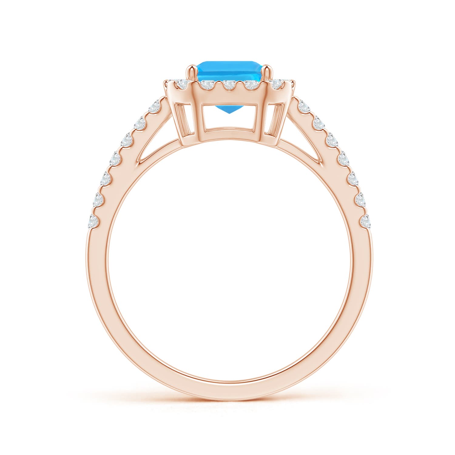 AAA - Swiss Blue Topaz / 2.36 CT / 14 KT Rose Gold