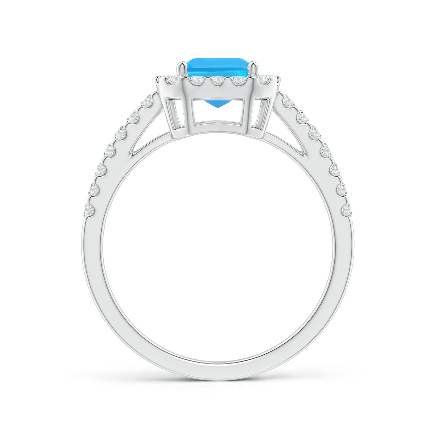 AAA - Swiss Blue Topaz / 2.36 CT / 14 KT White Gold