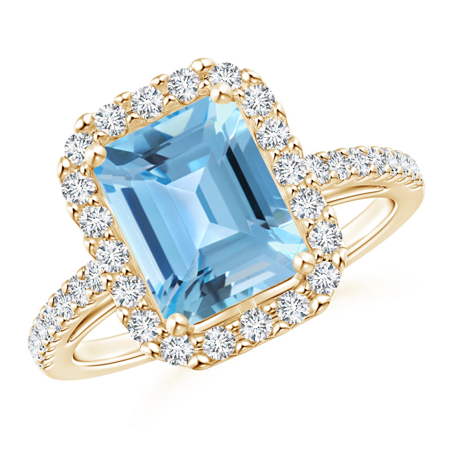 A - Swiss Blue Topaz / 3.23 CT / 14 KT Yellow Gold