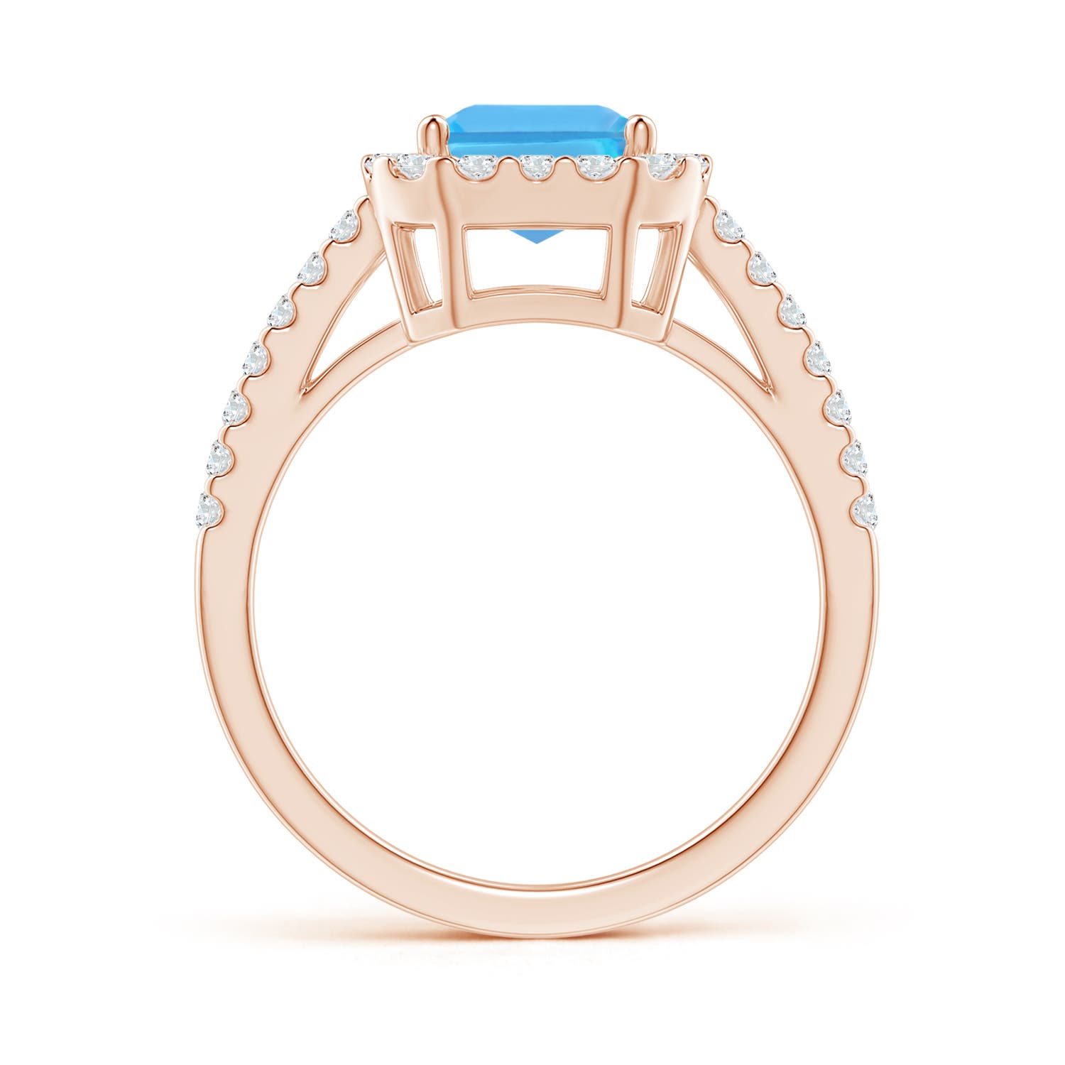 AA - Swiss Blue Topaz / 3.23 CT / 14 KT Rose Gold