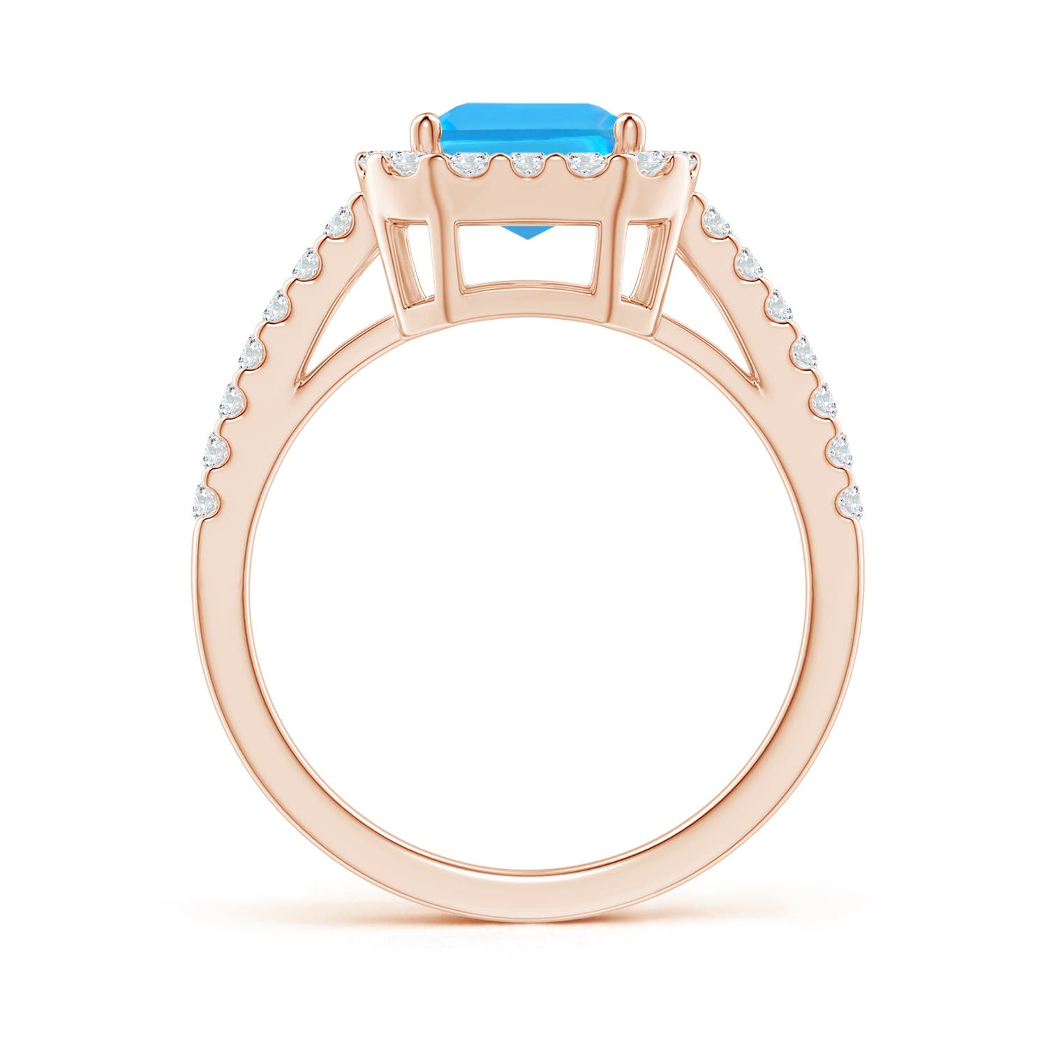 AAA - Swiss Blue Topaz / 3.23 CT / 14 KT Rose Gold