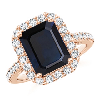 Emerald Cut A Blue Sapphire