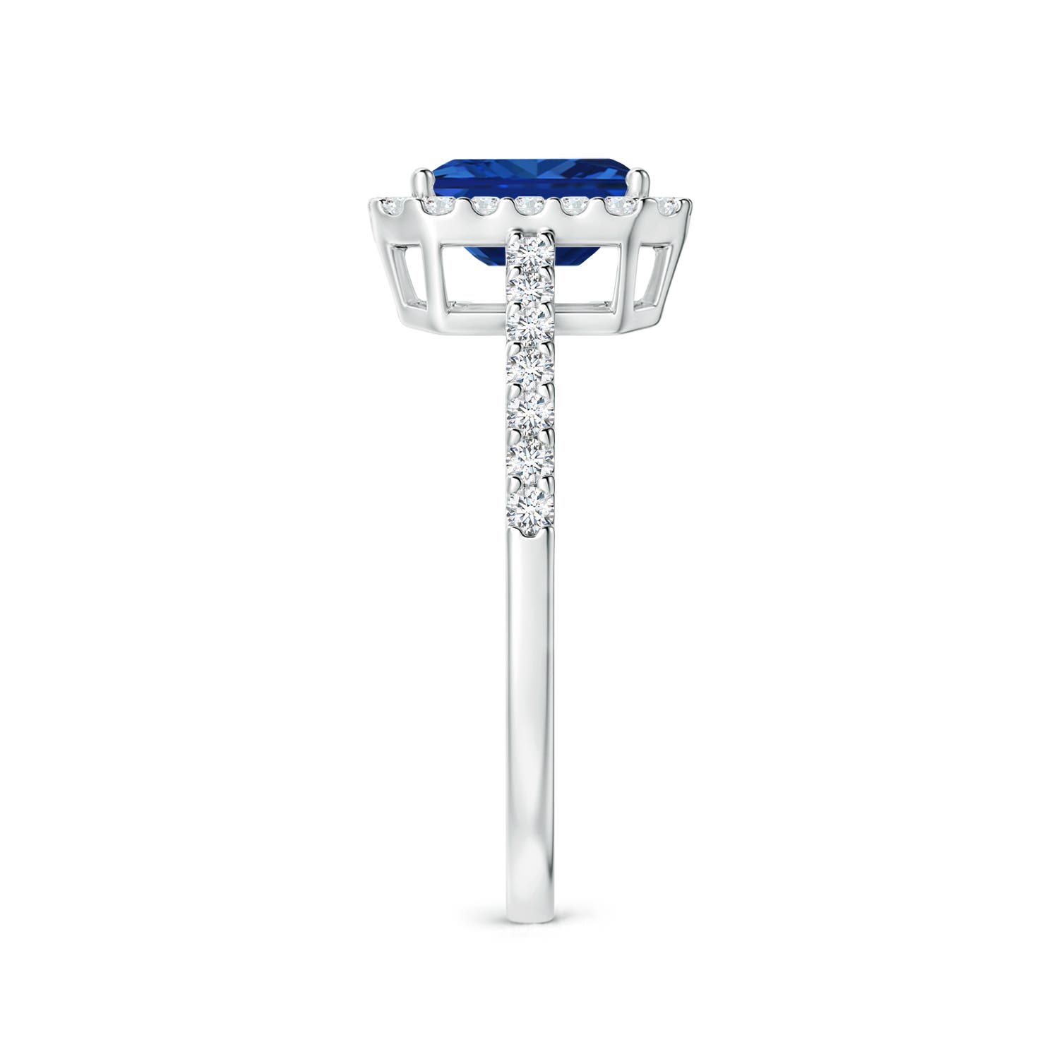 AAAA - Blue Sapphire / 1.38 CT / 14 KT White Gold