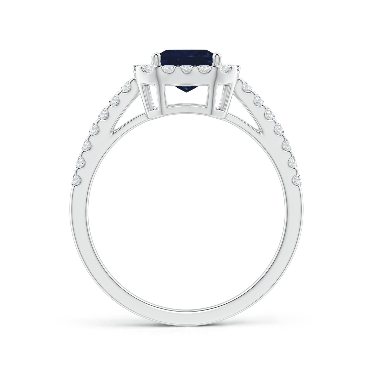 AA - Blue Sapphire / 2.06 CT / 14 KT White Gold