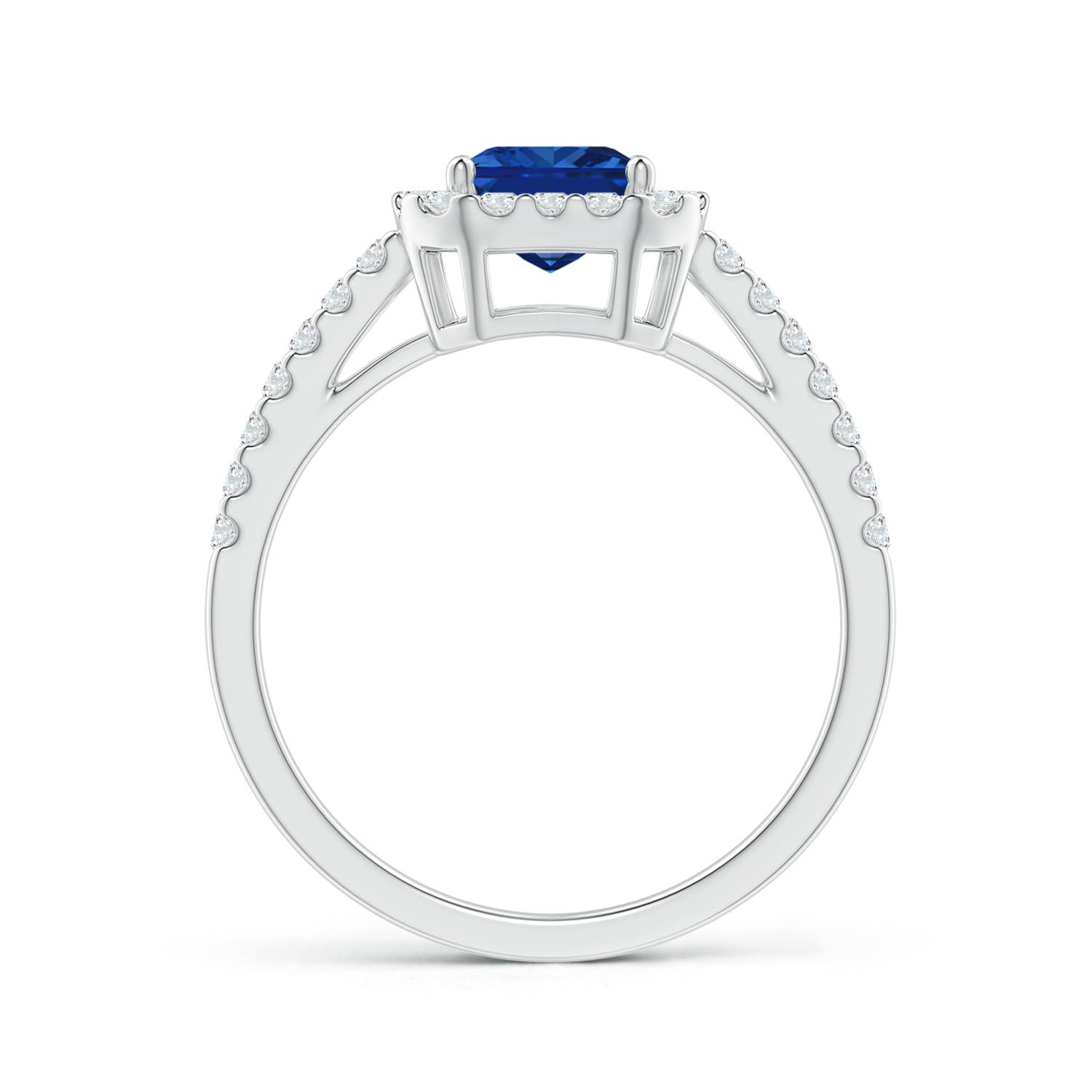 AAAA - Blue Sapphire / 2.06 CT / 14 KT White Gold