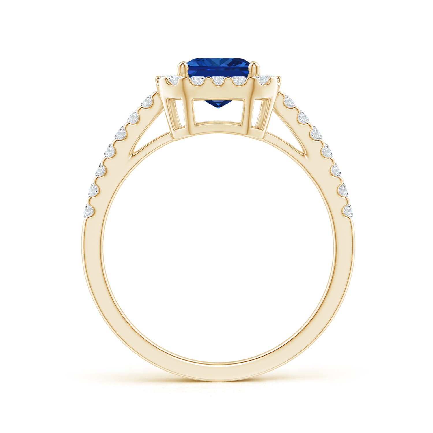 AAAA - Blue Sapphire / 2.06 CT / 14 KT Yellow Gold