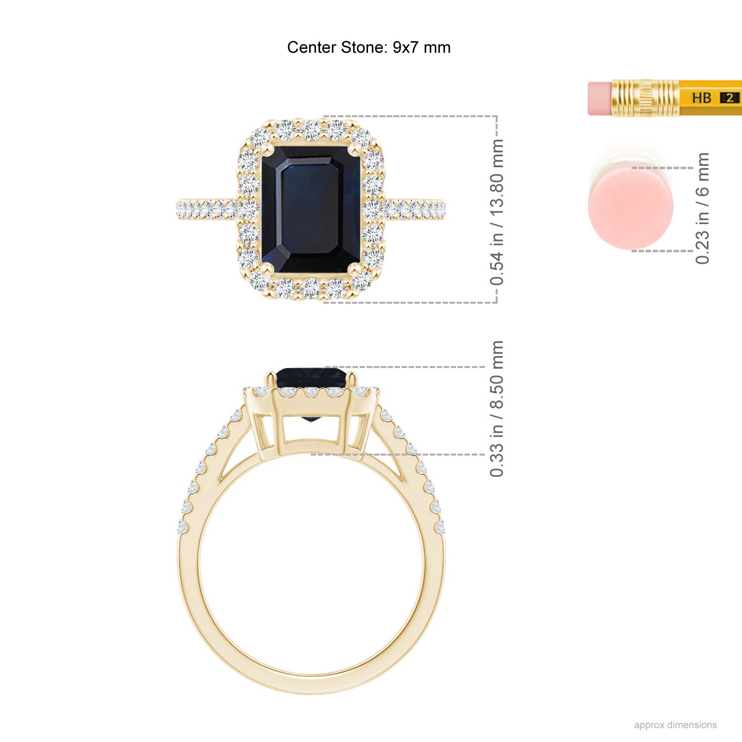 A - Blue Sapphire / 2.93 CT / 14 KT Yellow Gold