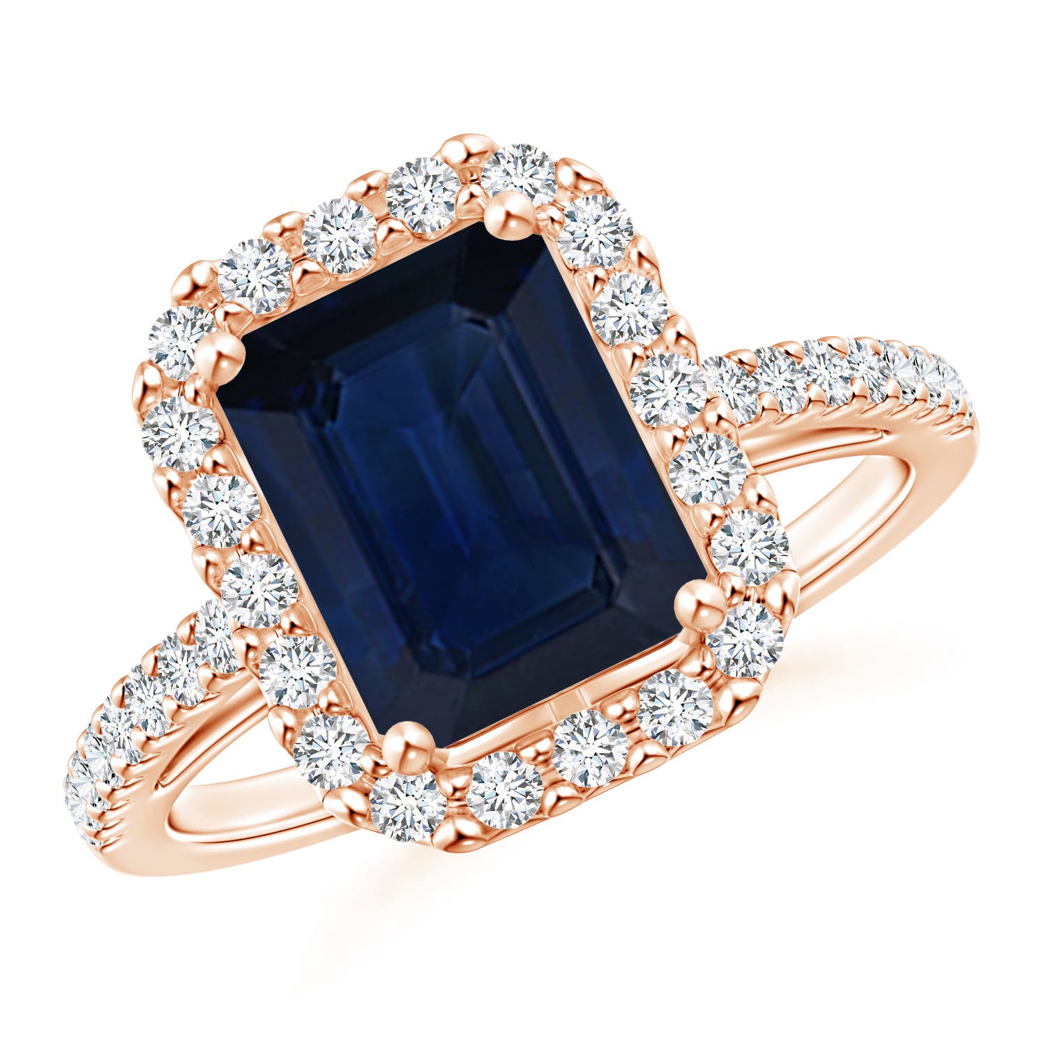 AA - Blue Sapphire / 2.93 CT / 14 KT Rose Gold