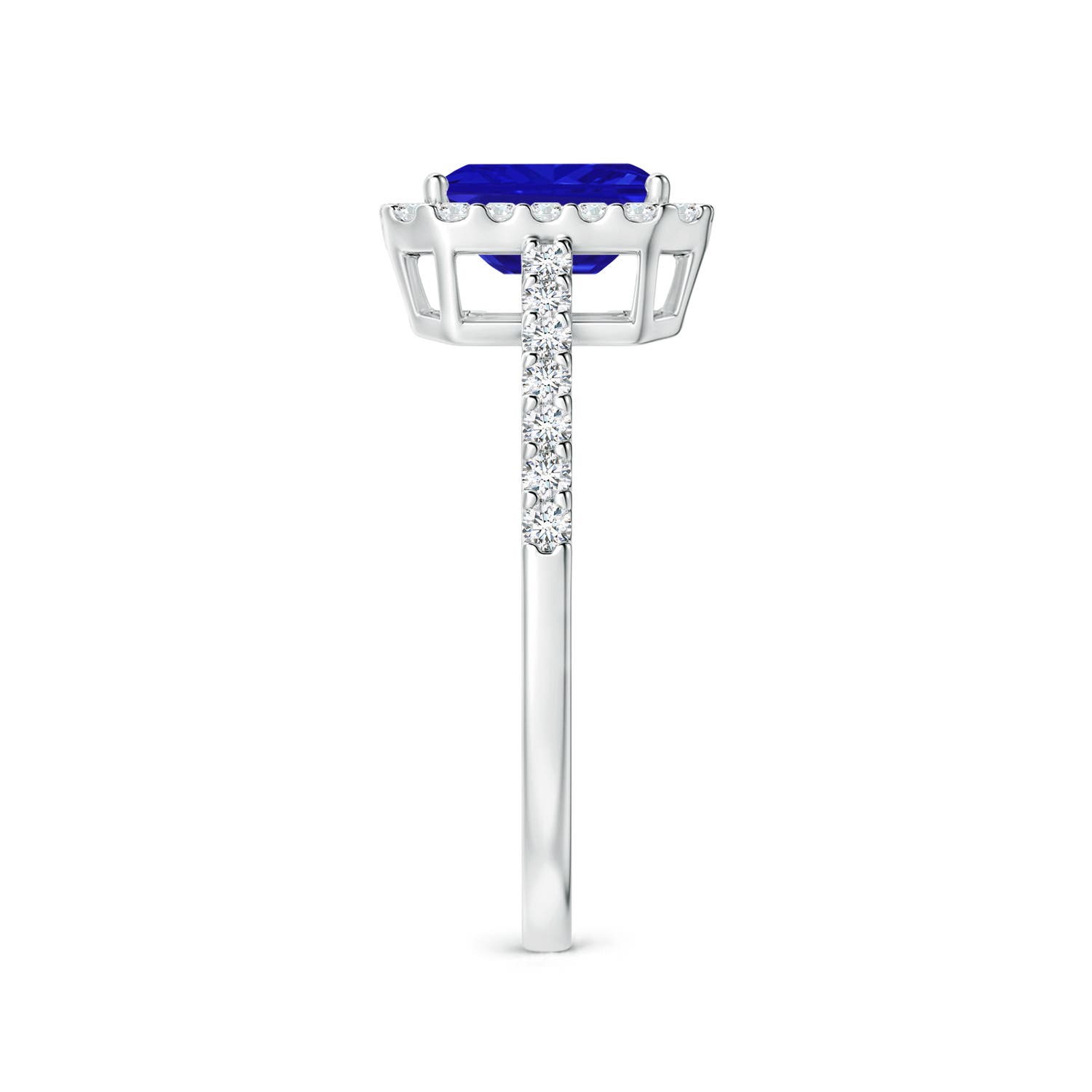 AAAA - Tanzanite / 1.33 CT / 14 KT White Gold