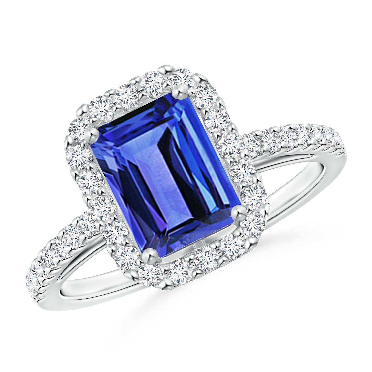 AAA - Tanzanite / 1.91 CT / 14 KT White Gold