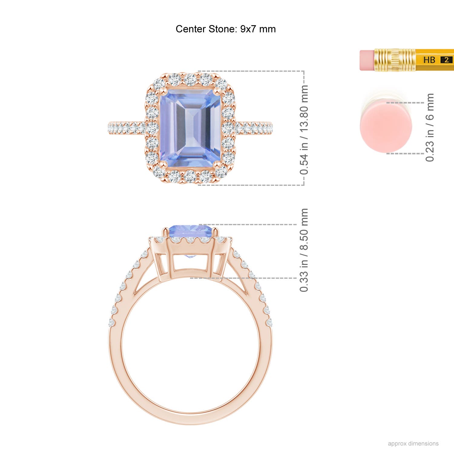 A - Tanzanite / 2.88 CT / 14 KT Rose Gold