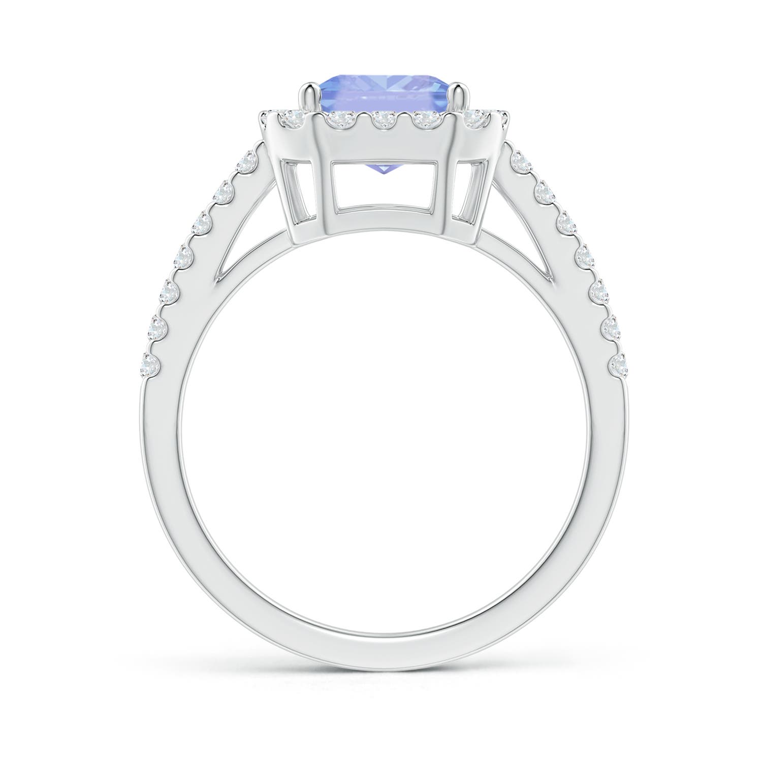 A - Tanzanite / 2.88 CT / 14 KT White Gold