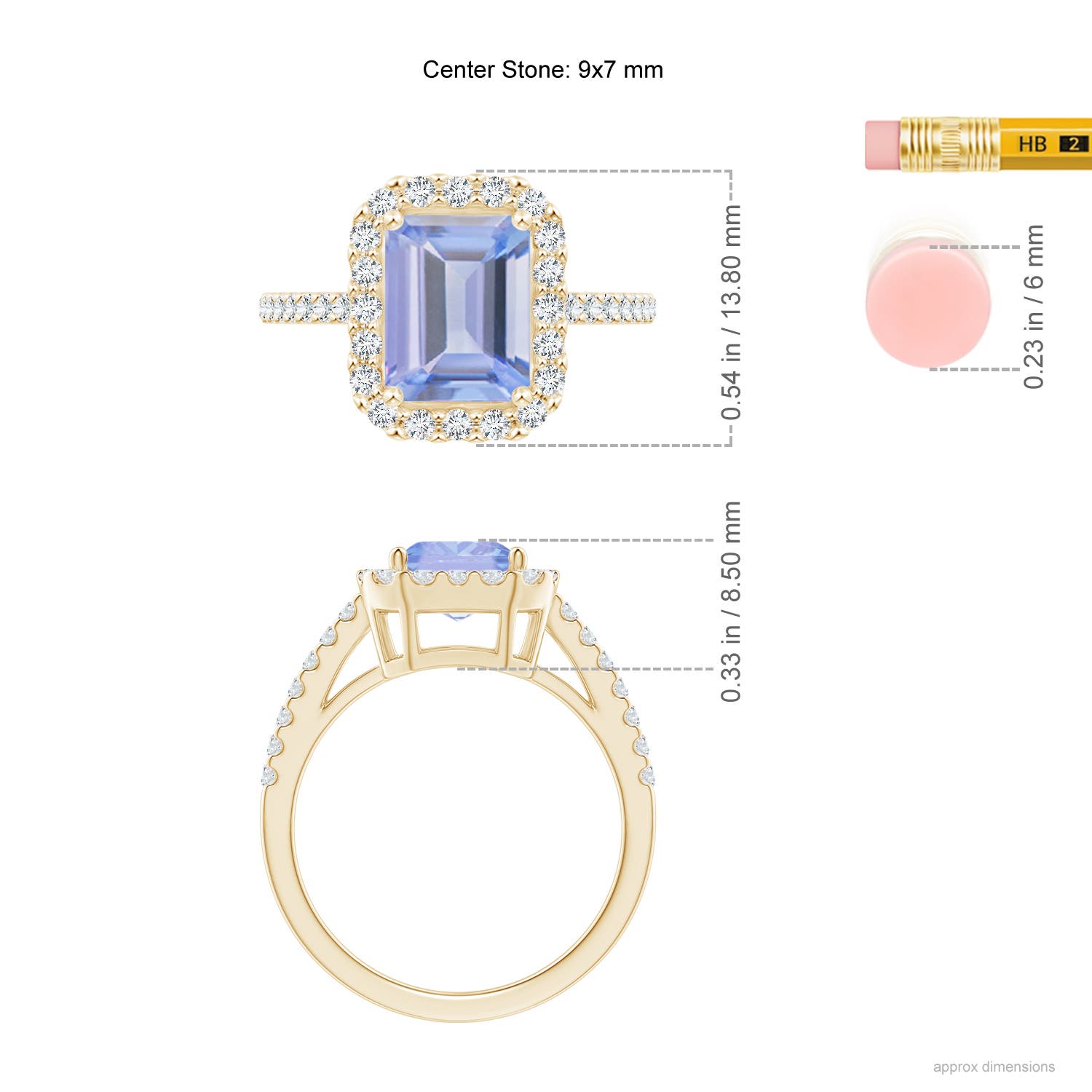 A - Tanzanite / 2.88 CT / 14 KT Yellow Gold