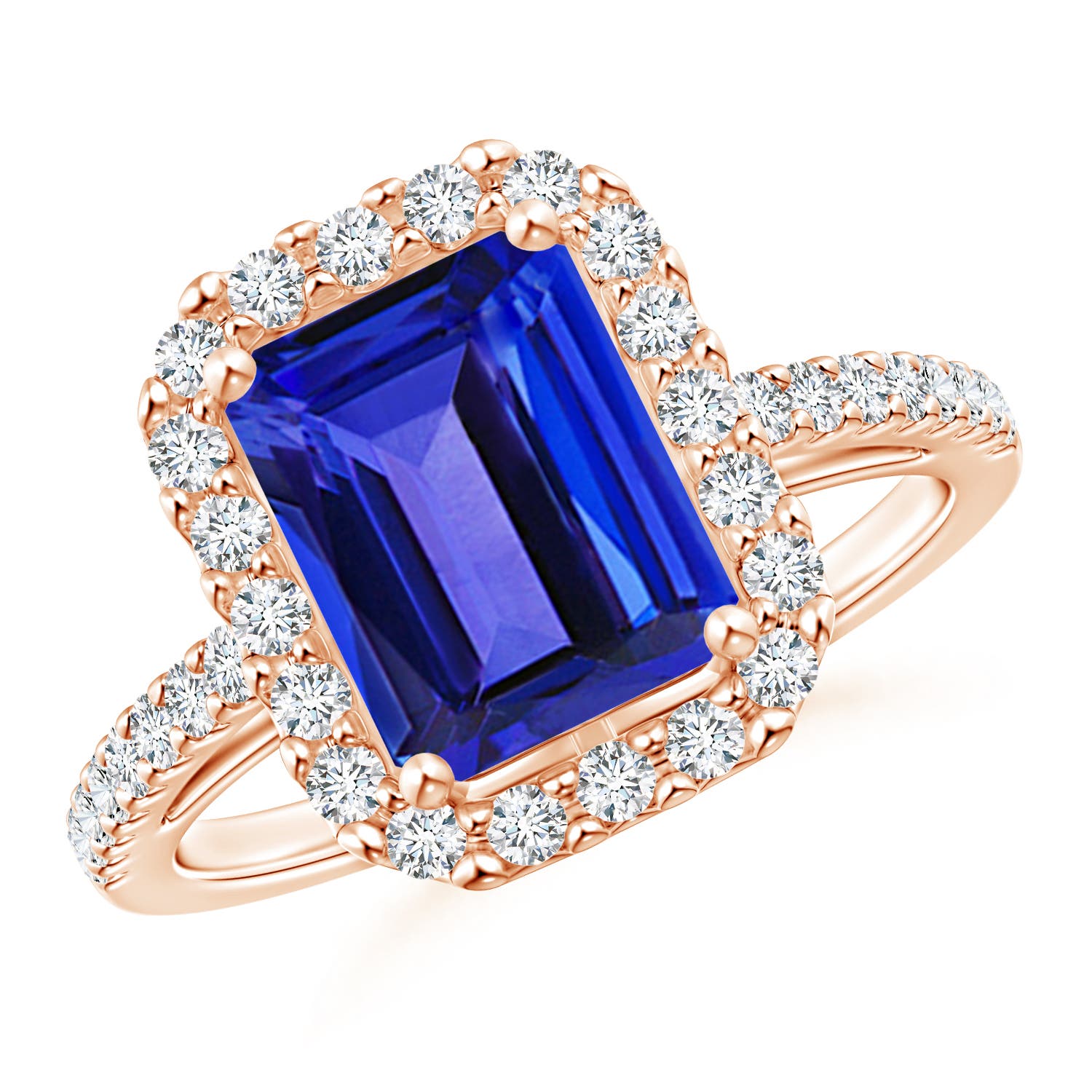 AAAA - Tanzanite / 2.88 CT / 14 KT Rose Gold