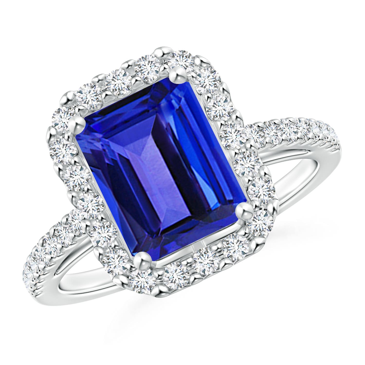 AAAA - Tanzanite / 2.88 CT / 14 KT White Gold