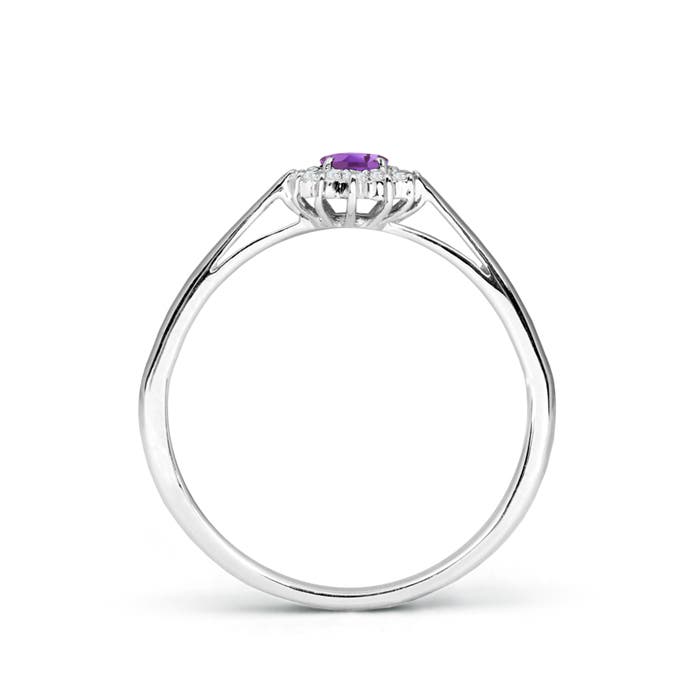 A - Amethyst / 0.31 CT / 14 KT White Gold