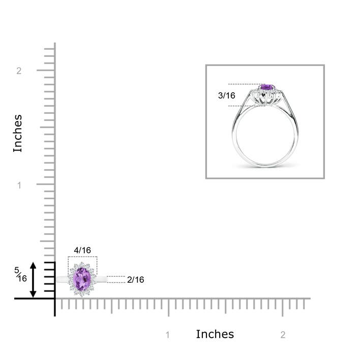 A - Amethyst / 0.31 CT / 14 KT White Gold