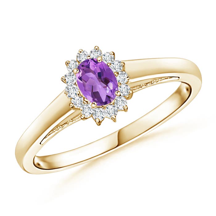 AA - Amethyst / 0.31 CT / 14 KT Yellow Gold