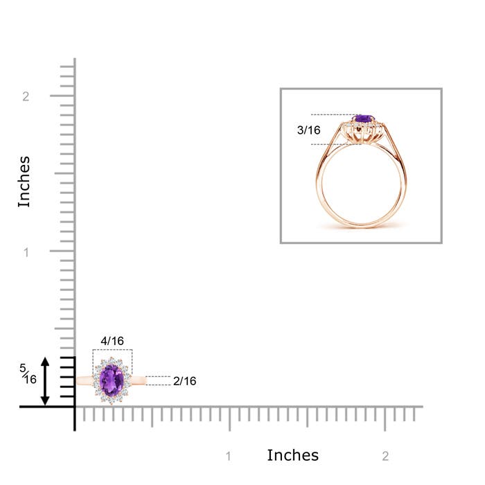 AAA - Amethyst / 0.31 CT / 14 KT Rose Gold