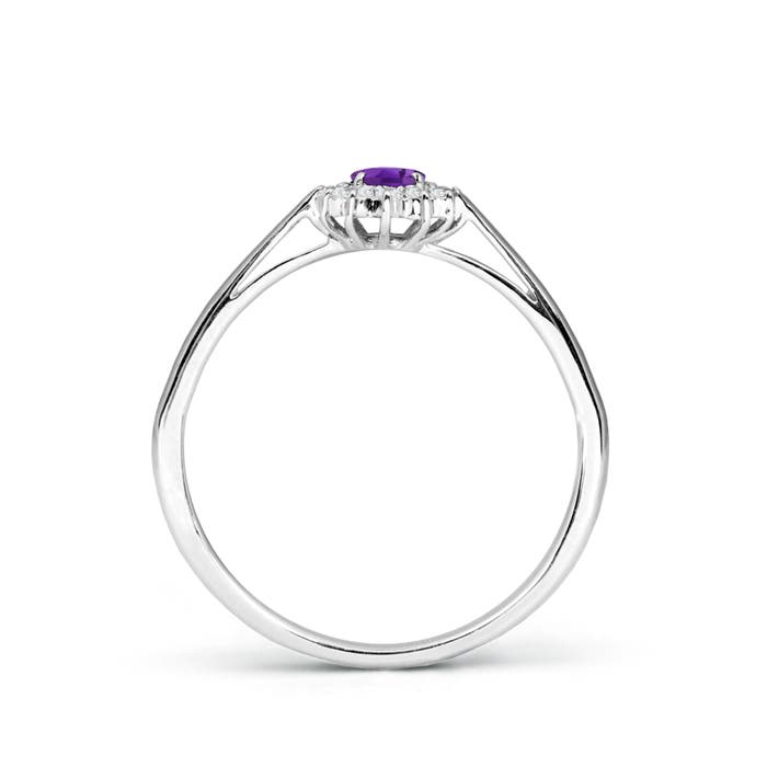 AAA - Amethyst / 0.31 CT / 14 KT White Gold