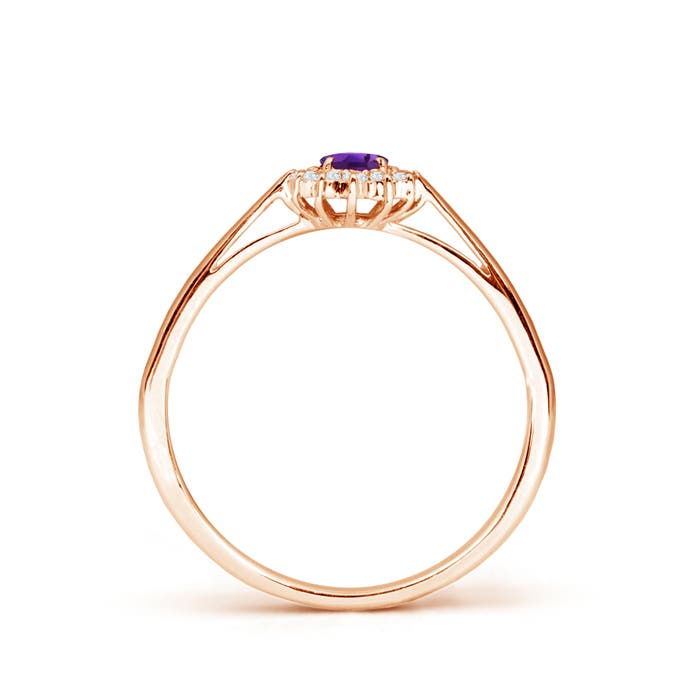 AAAA - Amethyst / 0.31 CT / 14 KT Rose Gold