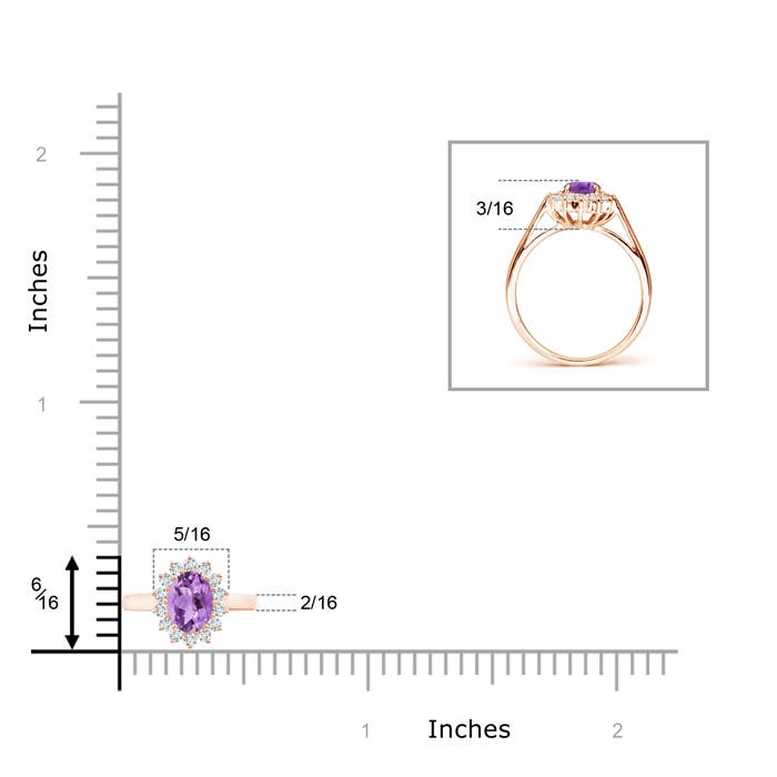 A - Amethyst / 0.6 CT / 14 KT Rose Gold