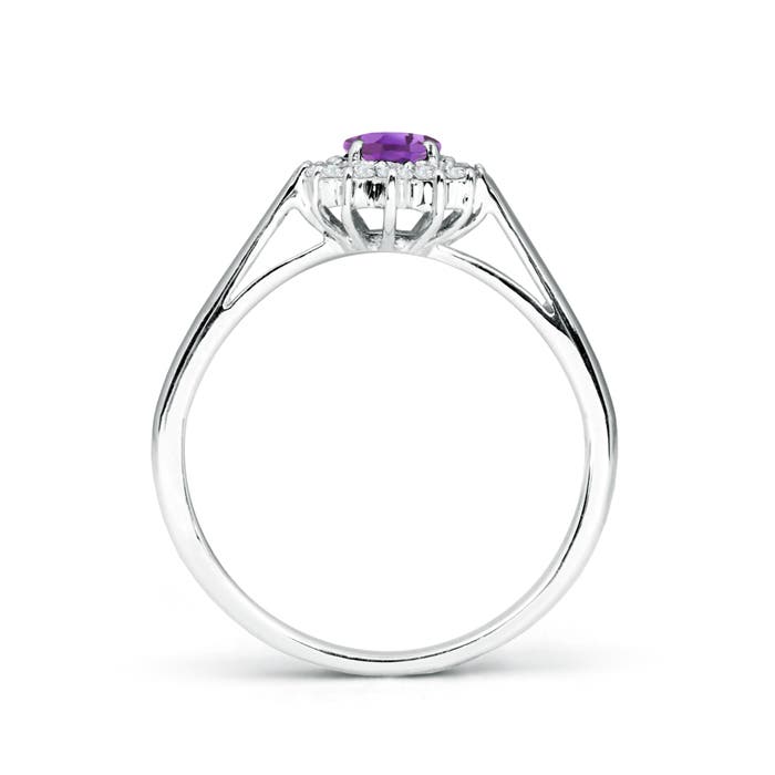 A - Amethyst / 0.6 CT / 14 KT White Gold