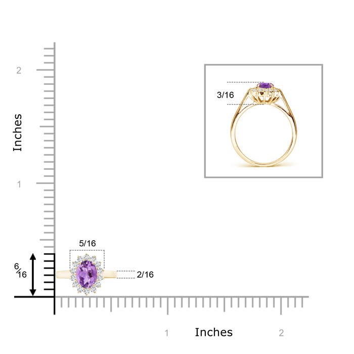 A - Amethyst / 0.6 CT / 14 KT Yellow Gold