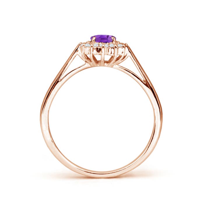 AA - Amethyst / 0.6 CT / 14 KT Rose Gold