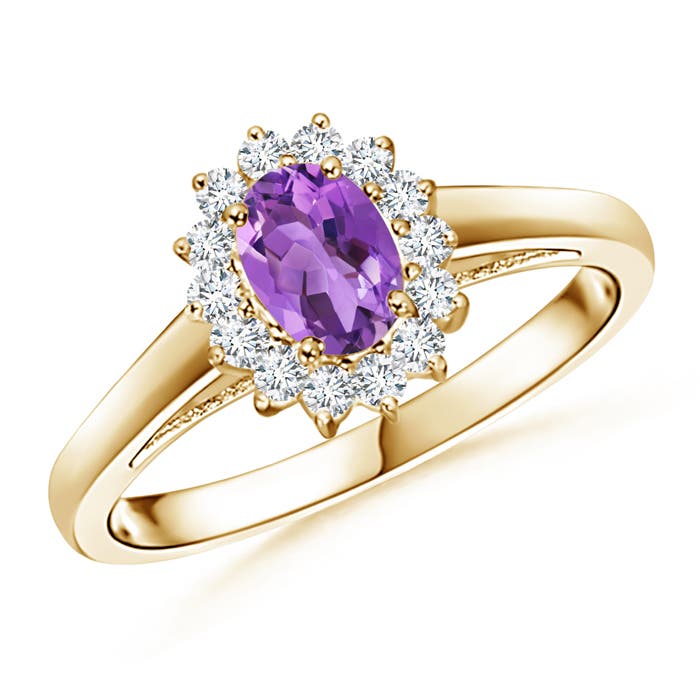 AA - Amethyst / 0.6 CT / 14 KT Yellow Gold