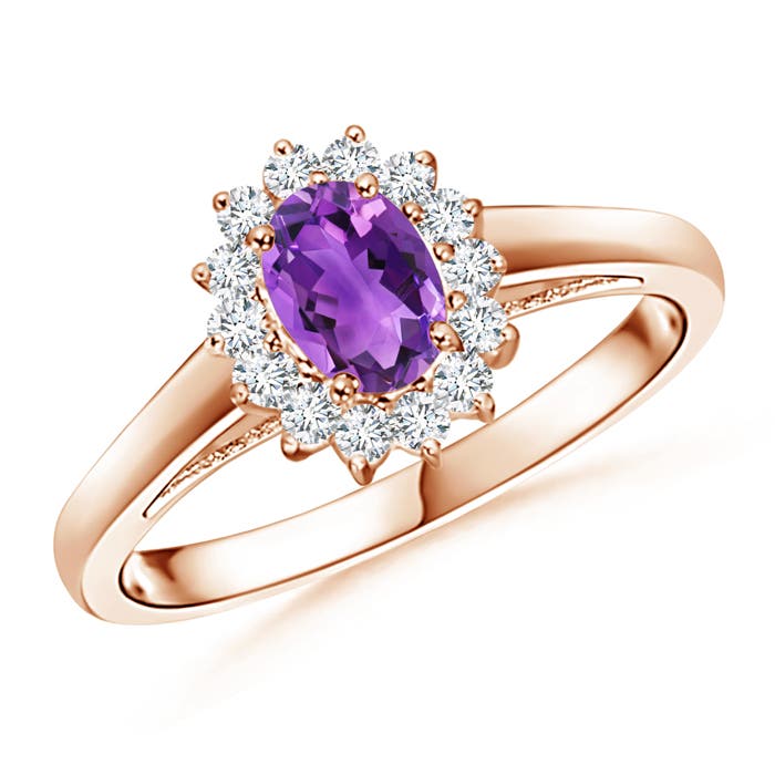 AAA - Amethyst / 0.6 CT / 14 KT Rose Gold