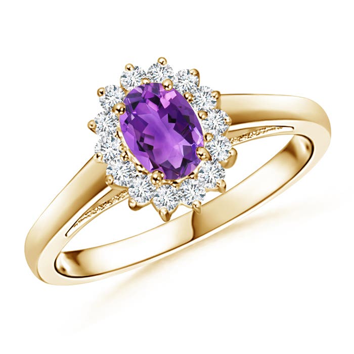 AAA - Amethyst / 0.6 CT / 14 KT Yellow Gold