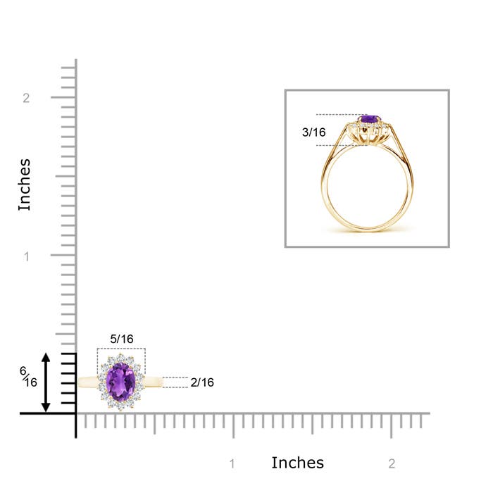 AAA - Amethyst / 0.6 CT / 14 KT Yellow Gold