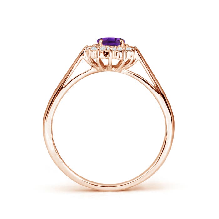 AAAA - Amethyst / 0.6 CT / 14 KT Rose Gold