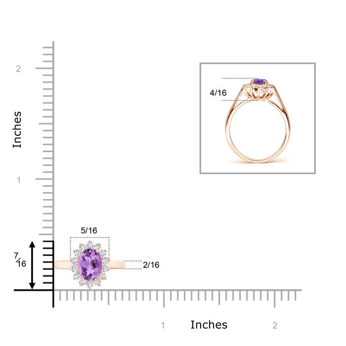 A - Amethyst / 0.95 CT / 14 KT Rose Gold