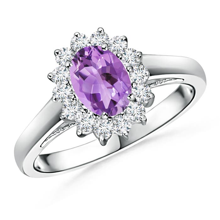 A - Amethyst / 0.95 CT / 14 KT White Gold