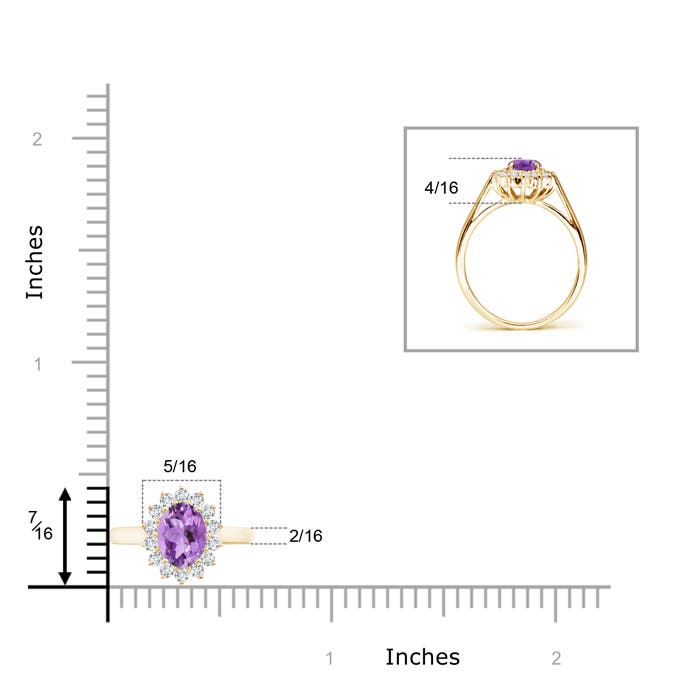 A - Amethyst / 0.95 CT / 14 KT Yellow Gold